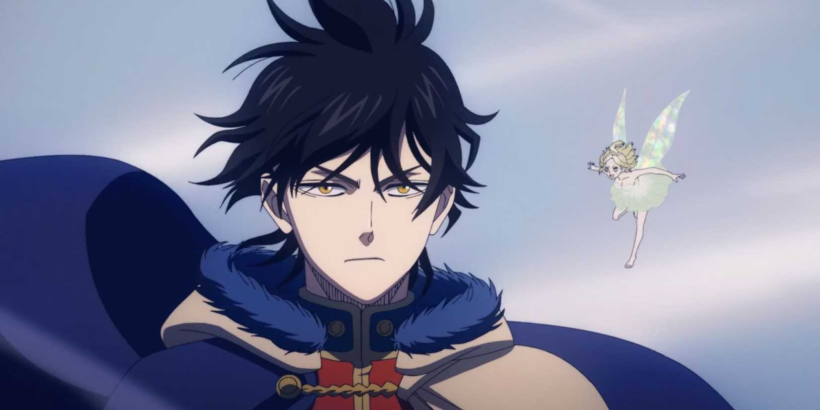 Yuno Grinberryall e Sylph vistos no filme Black Clover Sword of the Wizard King