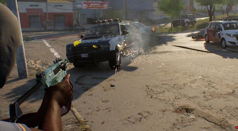 171 player shooting at a police car in Brazil inspired location