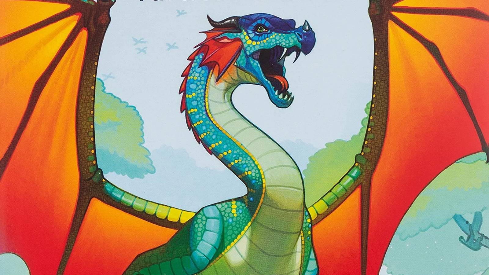 A dragon rawrs on the cover of wings of fire