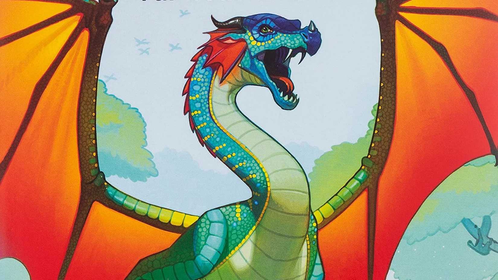 Capa do livro Wings of Fire com um dragão rugindo