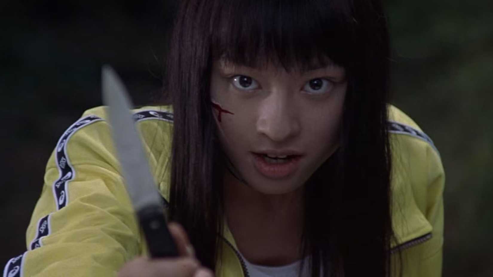 Uma garota com uma faca em Battle Royale