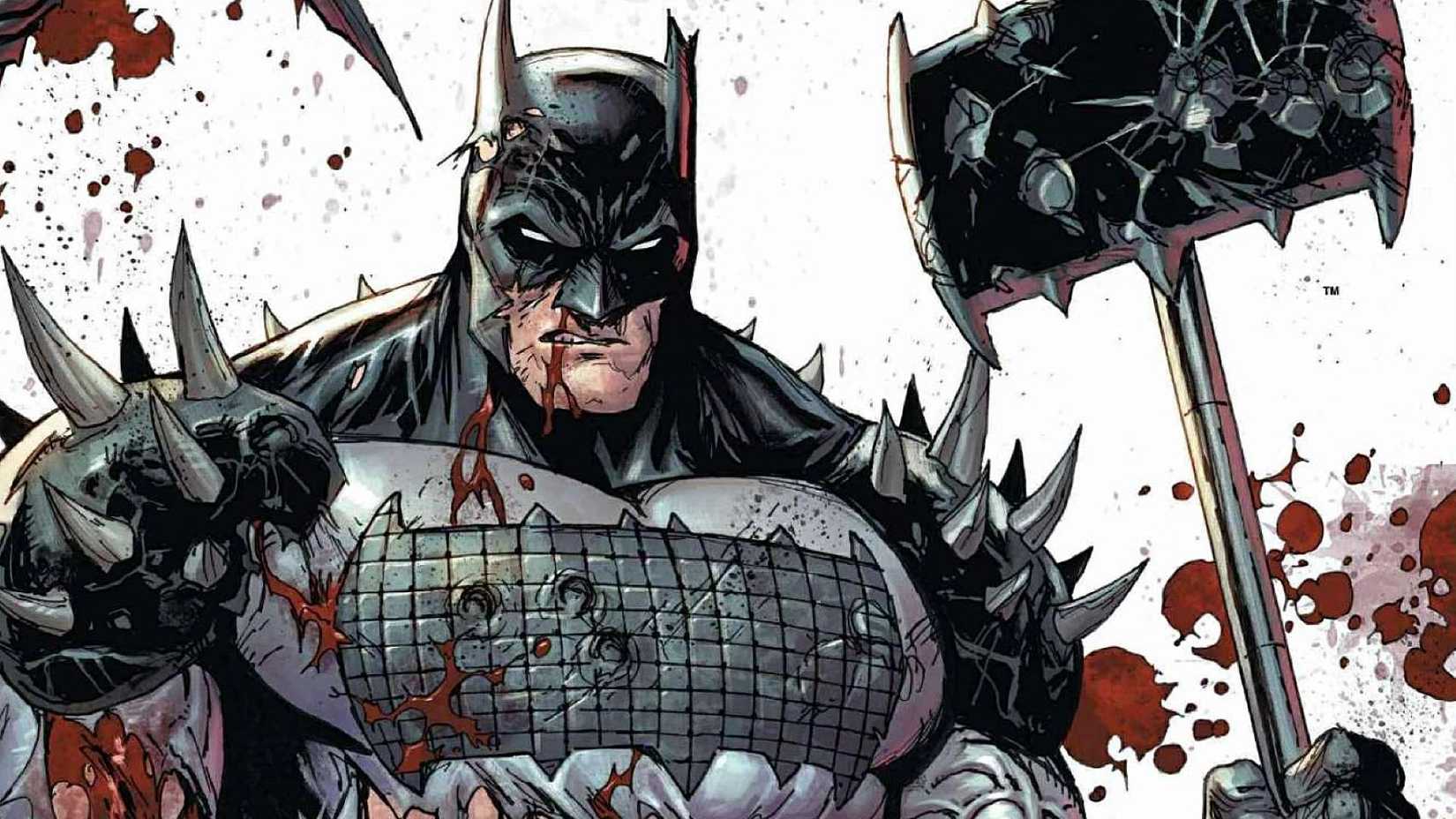 Вариант обложки Absolute Batman #14, он в плачевном состоянии