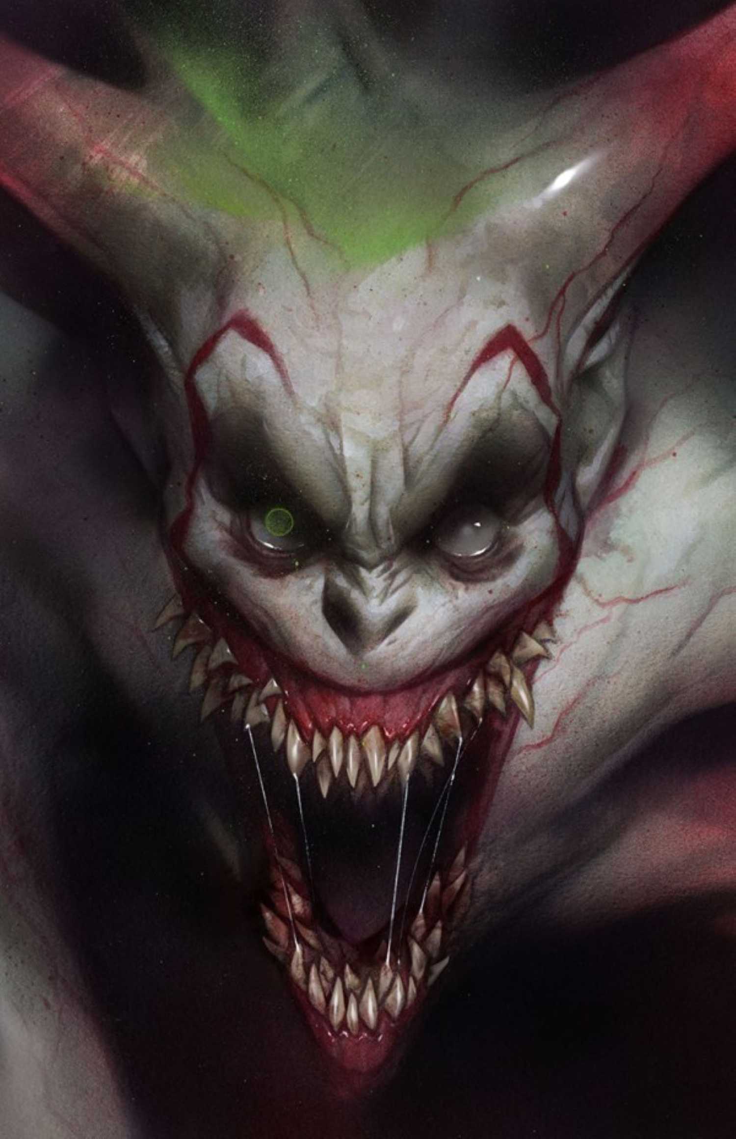 Cover varian Absolute Batman #15 Joker sangat seram