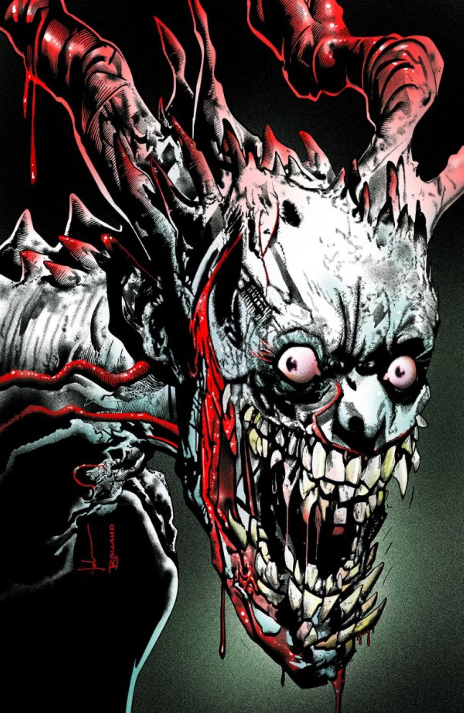 Absolute Batman #15 cover varian joker mosnter yang sangat super menakutkan