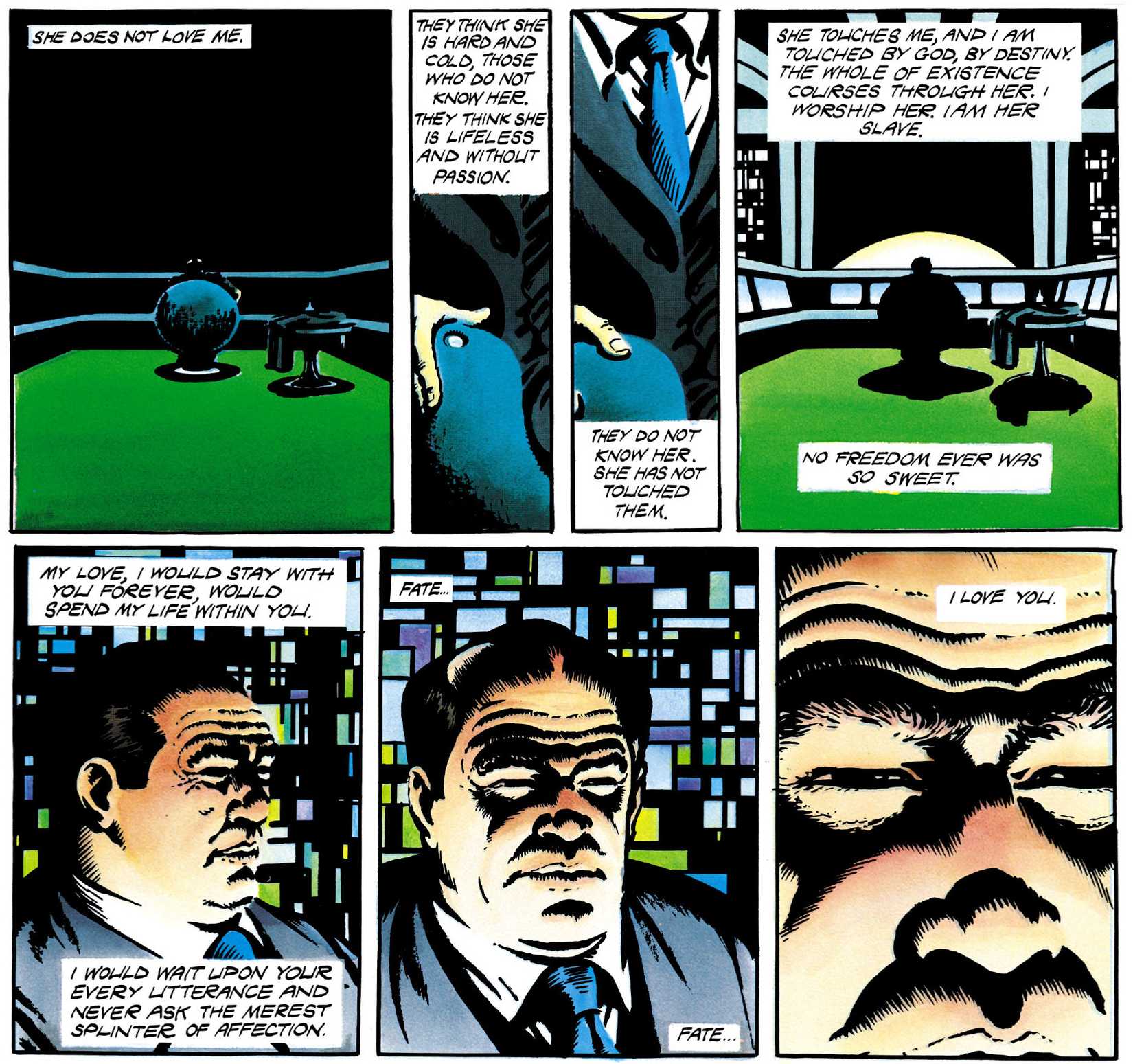 Adam Susan Usa La Computadora Fate en el Cómic V Para Vendetta