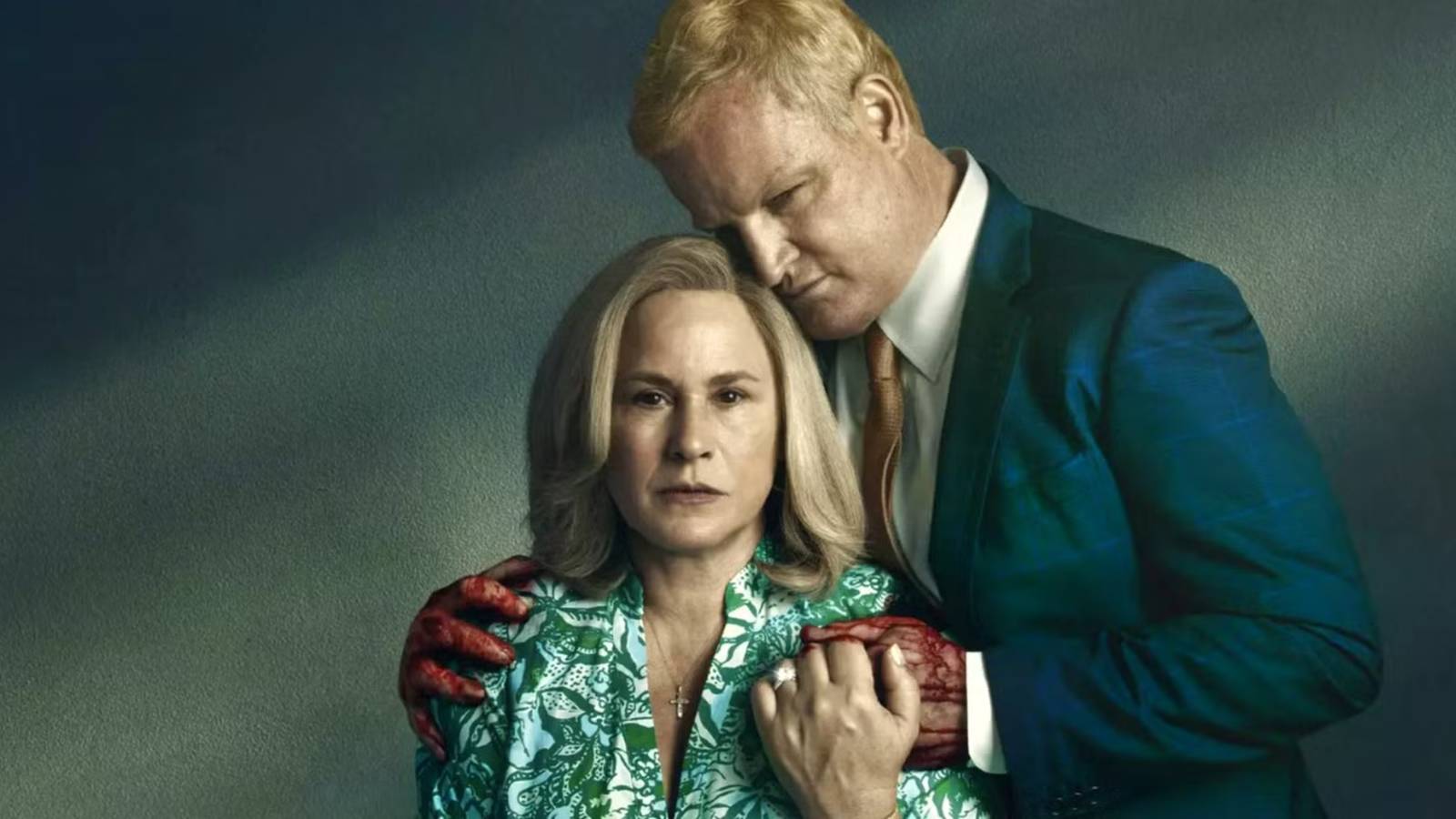 Alex Murdaugh hugs Maggie Murdaugh with bloody hands in Murdaugh Death in the Family