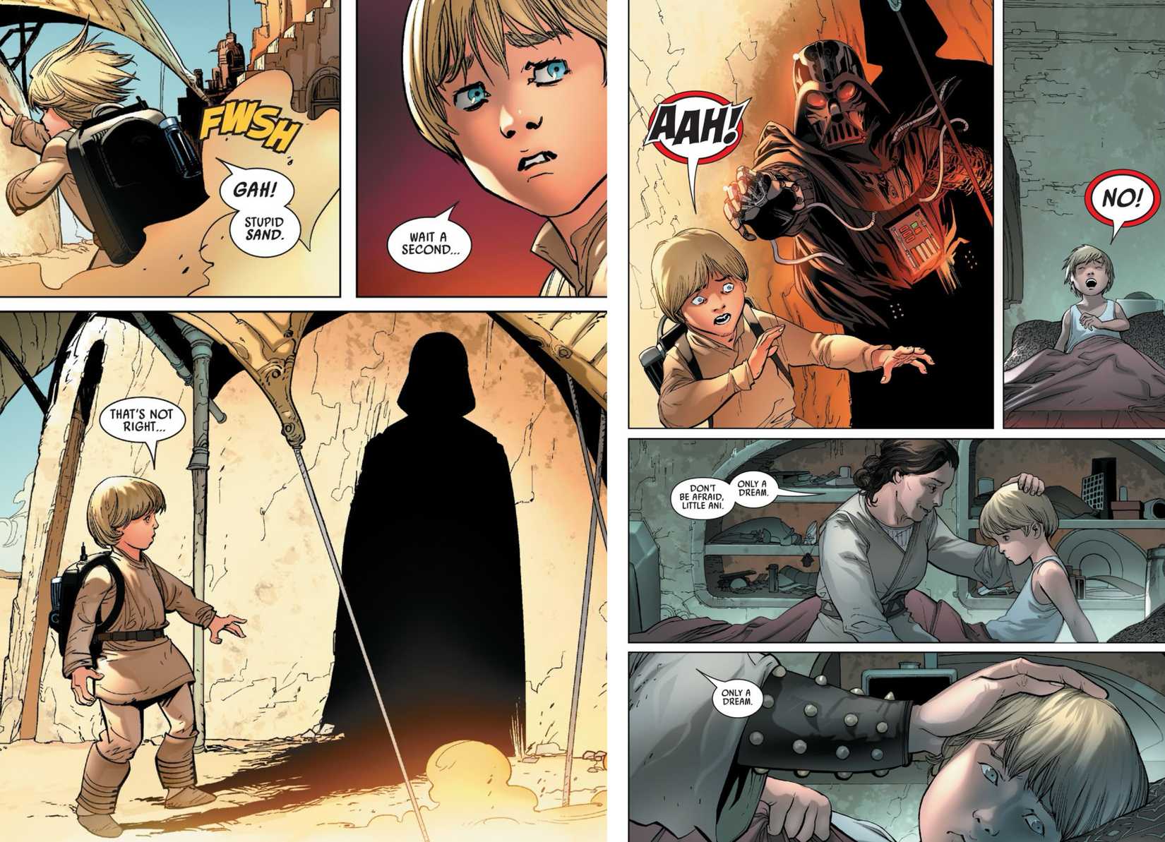 Anakin's Nightmare With Phantom Menace Poster in Darth Vader #25 (2017)