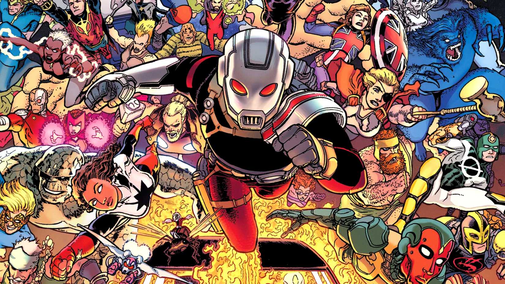 Ant-Man leads an army of multiversal variants in Avengers Forever 2021 comic cover