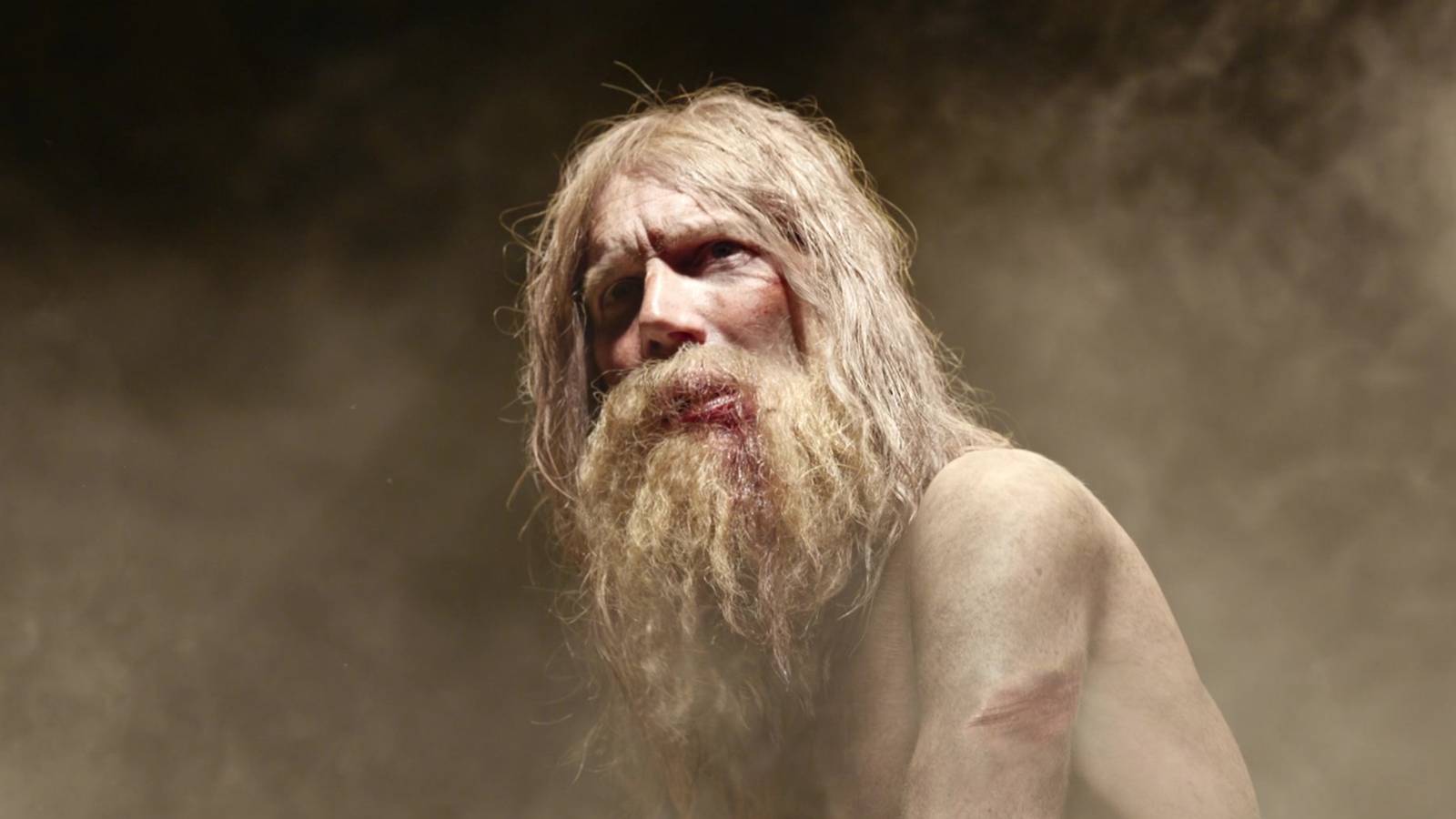 Patrick Wilson looking concerned with a beard in Aquaman and the Lost Kingdom