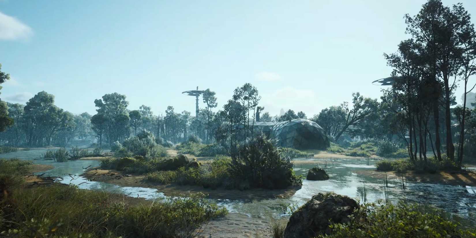 The Hydroponic Dome Complex in the swamp on ARC Raiders map Dam Battlegrounds.