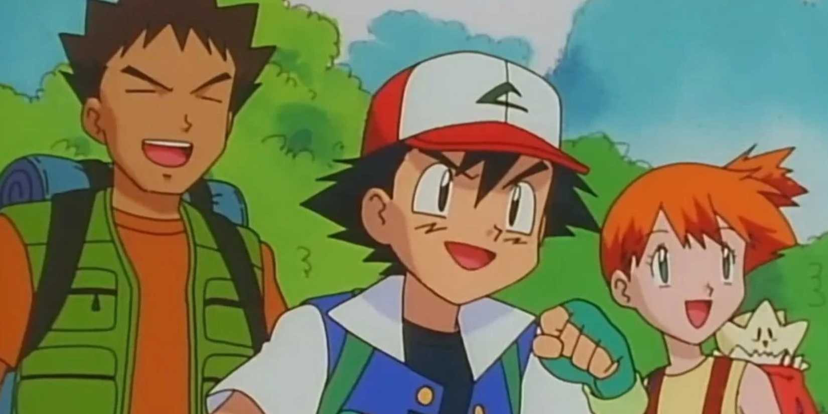 Ash, Misty e Brock no anime Pokémon