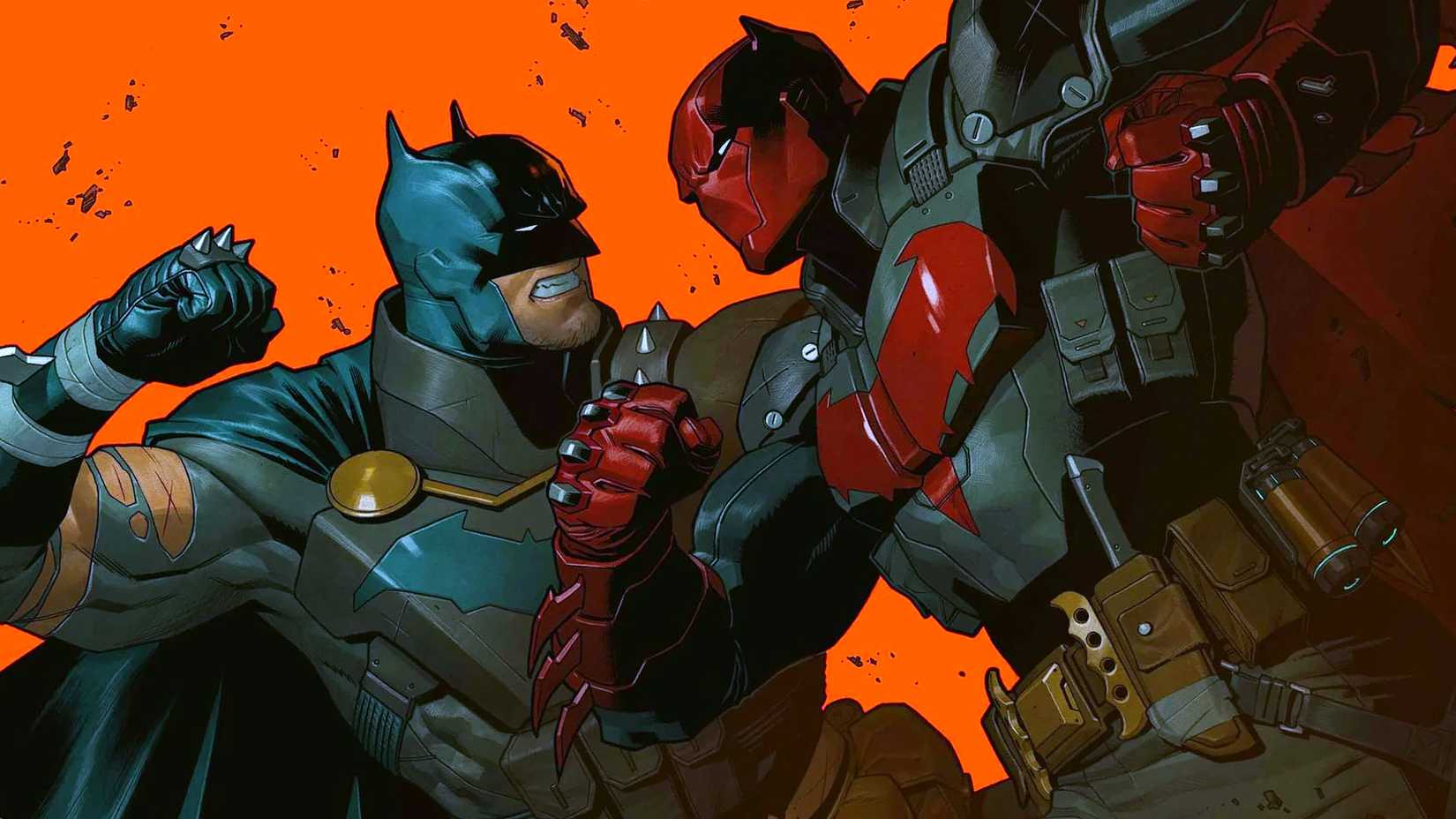 Batman Fighting Jason Todd Red Hood in Knightfight