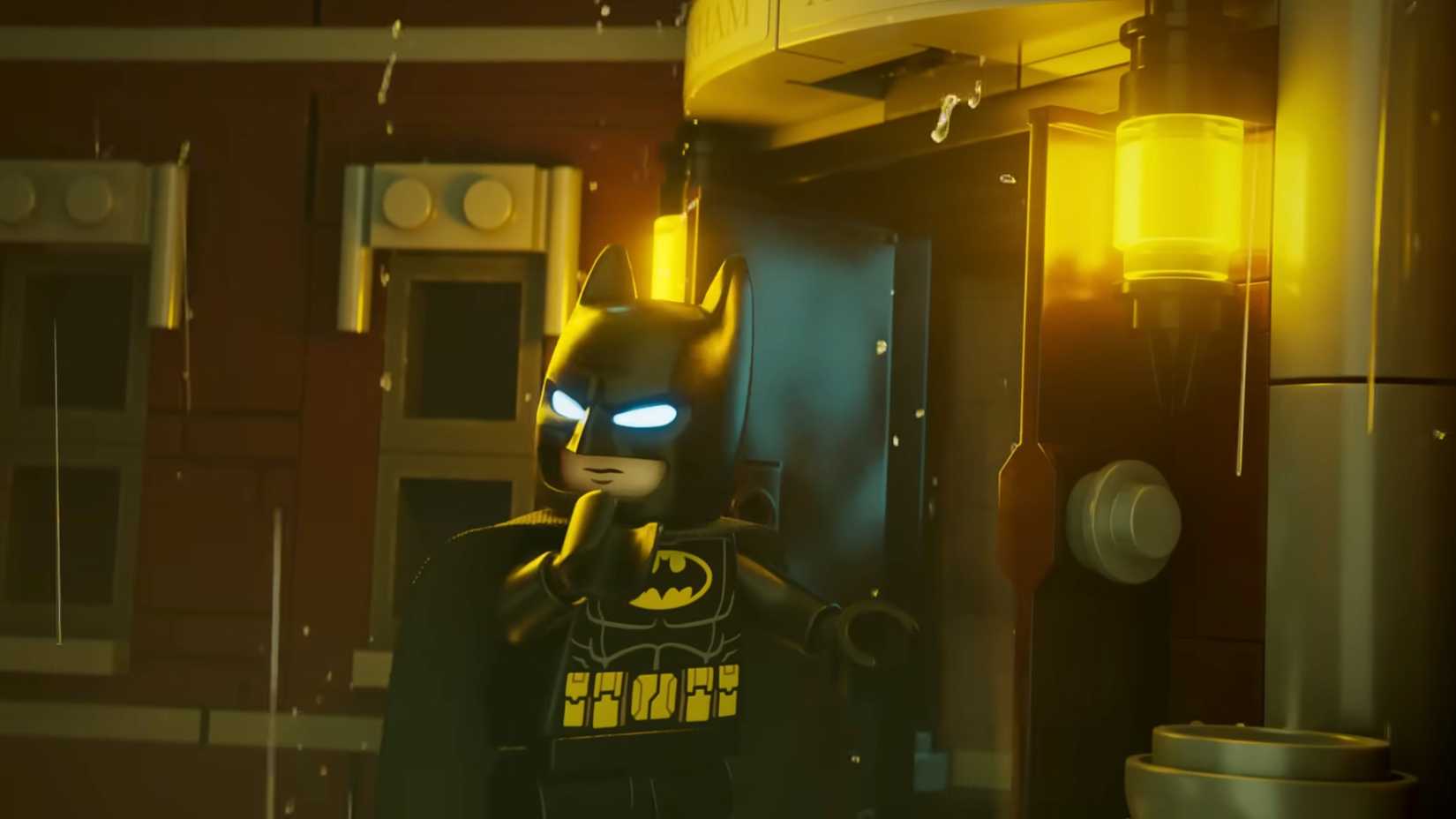 Batman olhando por cima do ombro em Batman Arkham Mayhem