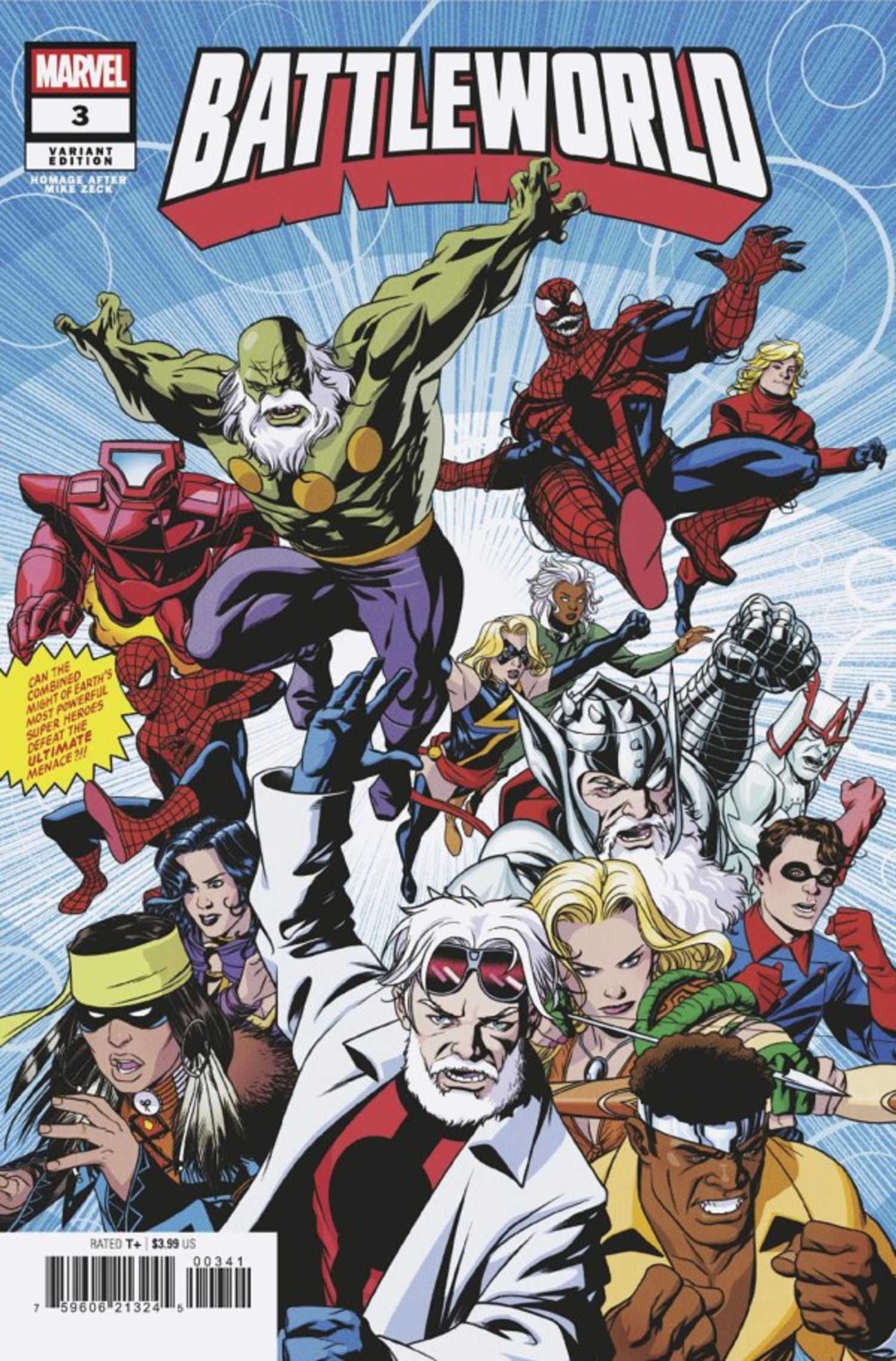 Battleworld #3 variant cover, and older Hank Pym leads Multiversal Avengers