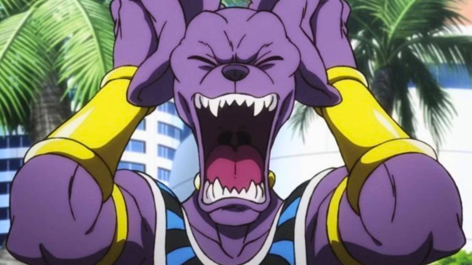 Beerus feeling frustrated in Dragon Ball Super