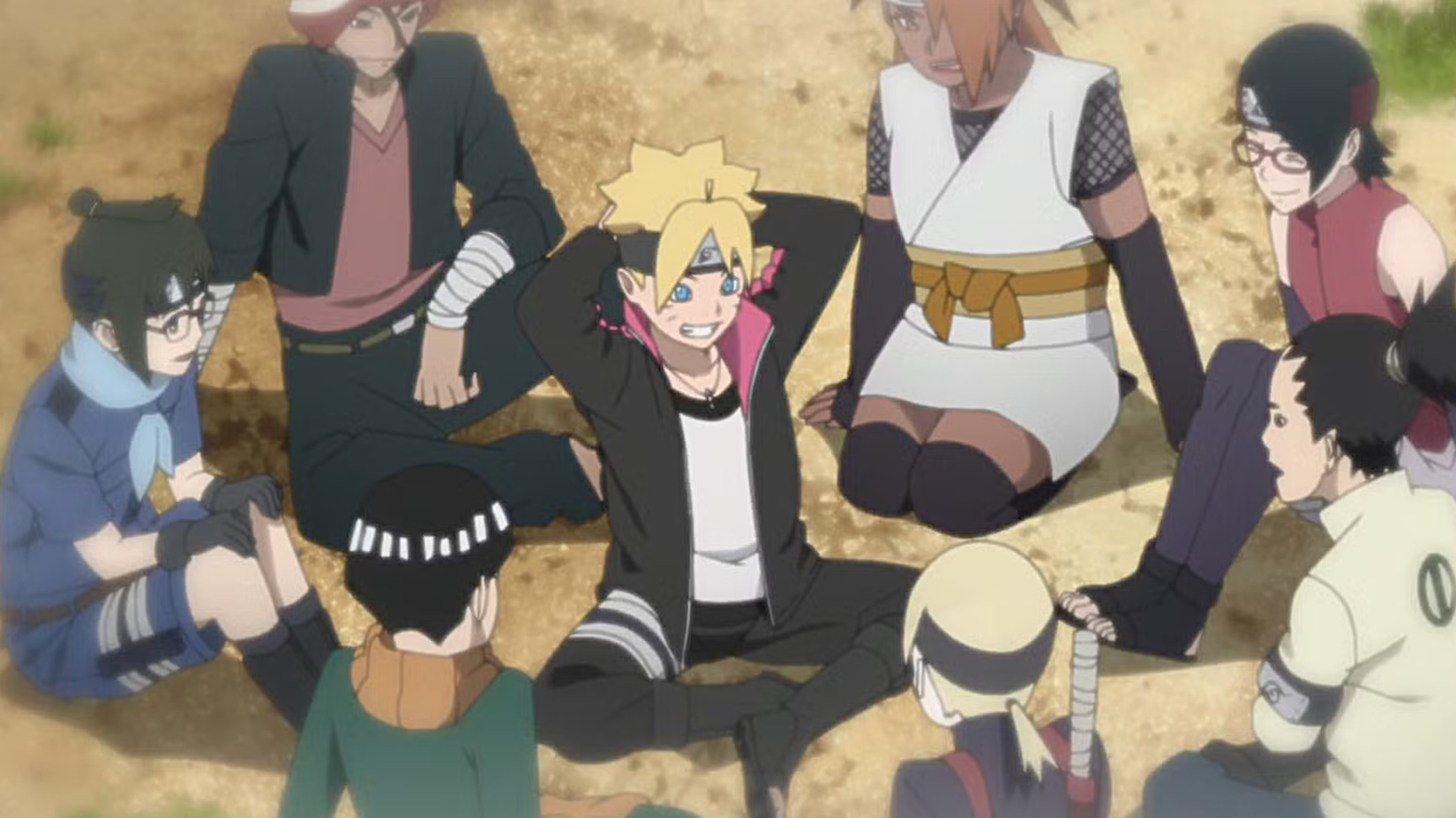 Best Boruto Episodes Boruto being surrounded by his fellow ninjas