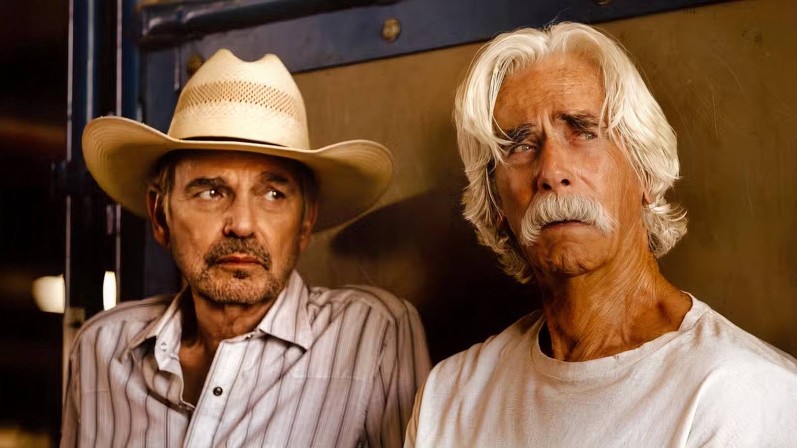 Tommy (Billy Bob Thornton) and TL (Sam Elliott) in Landman season 2.