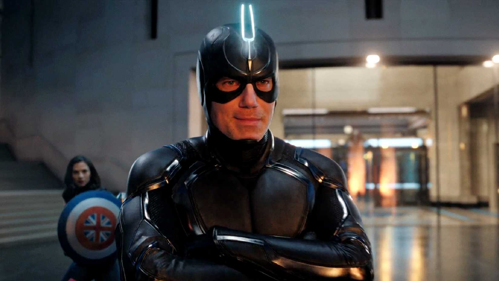 Black Bolt crosses his arms in front of Captain Carter in Doctor Strange in the Multiverse of Madness