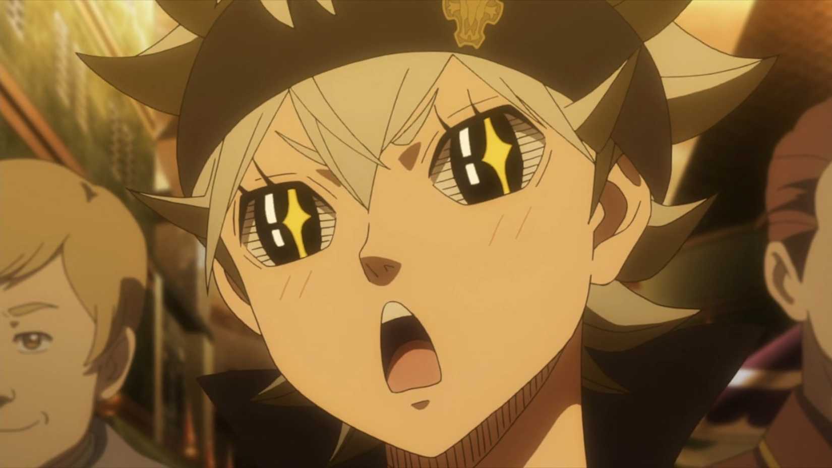 Black Clover's Asta with stars in his eyes