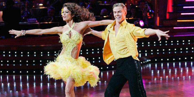Brooke Burke with Derek Hough on Dancing With The Stars.
