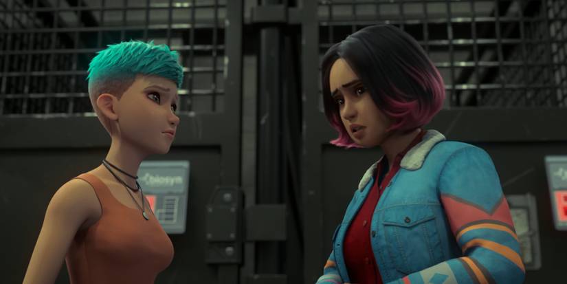 Brooklynn e Sammy conversam em Jurassic World: Chaos Theory temporada 4