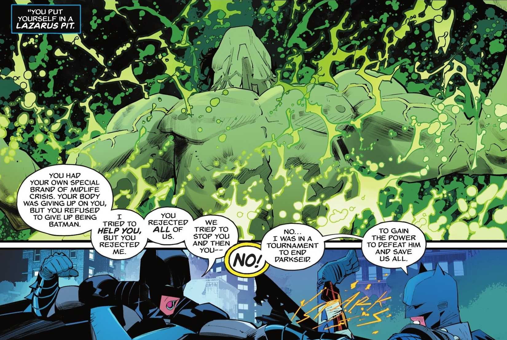 Bruce Wayne se tornou imortal no Poço de Lázaro em Batman Knightfight