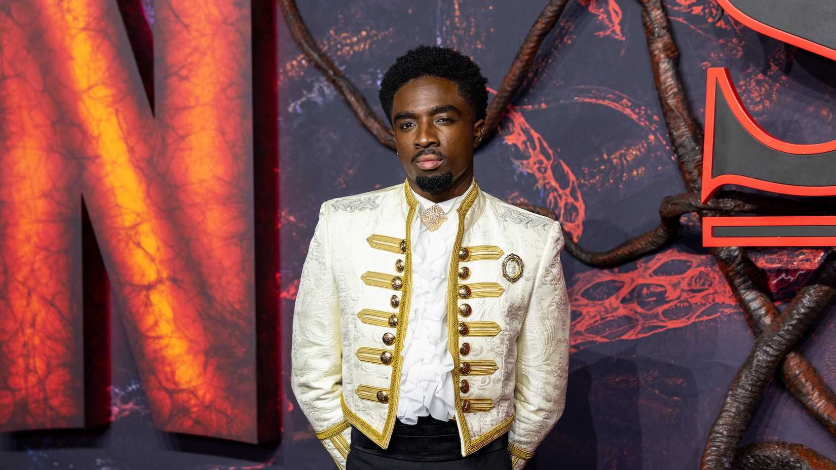 Caleb McLaughlin na estreia da 5ª temporada de Stranger Things