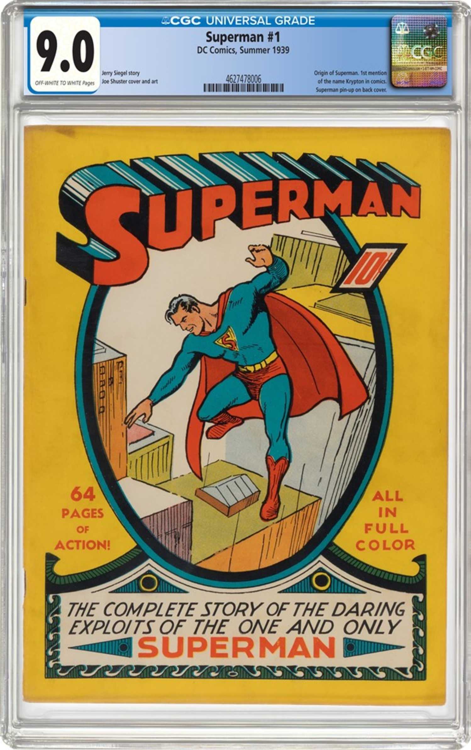 CGC Universal Grade report card for Superman #1
