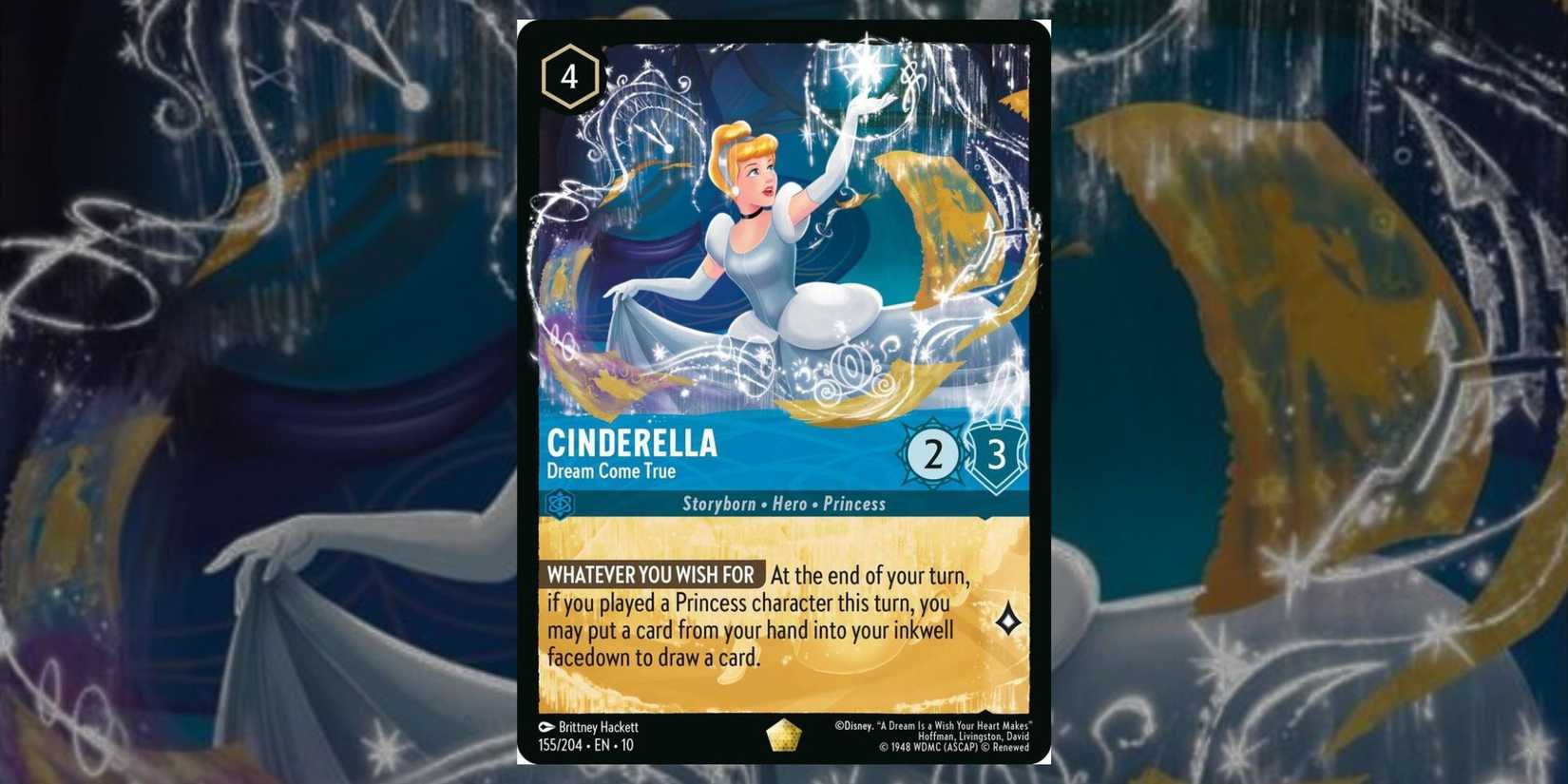 Cinderella Dream Come True card 155 Disney Lorcana Whispers in the Well