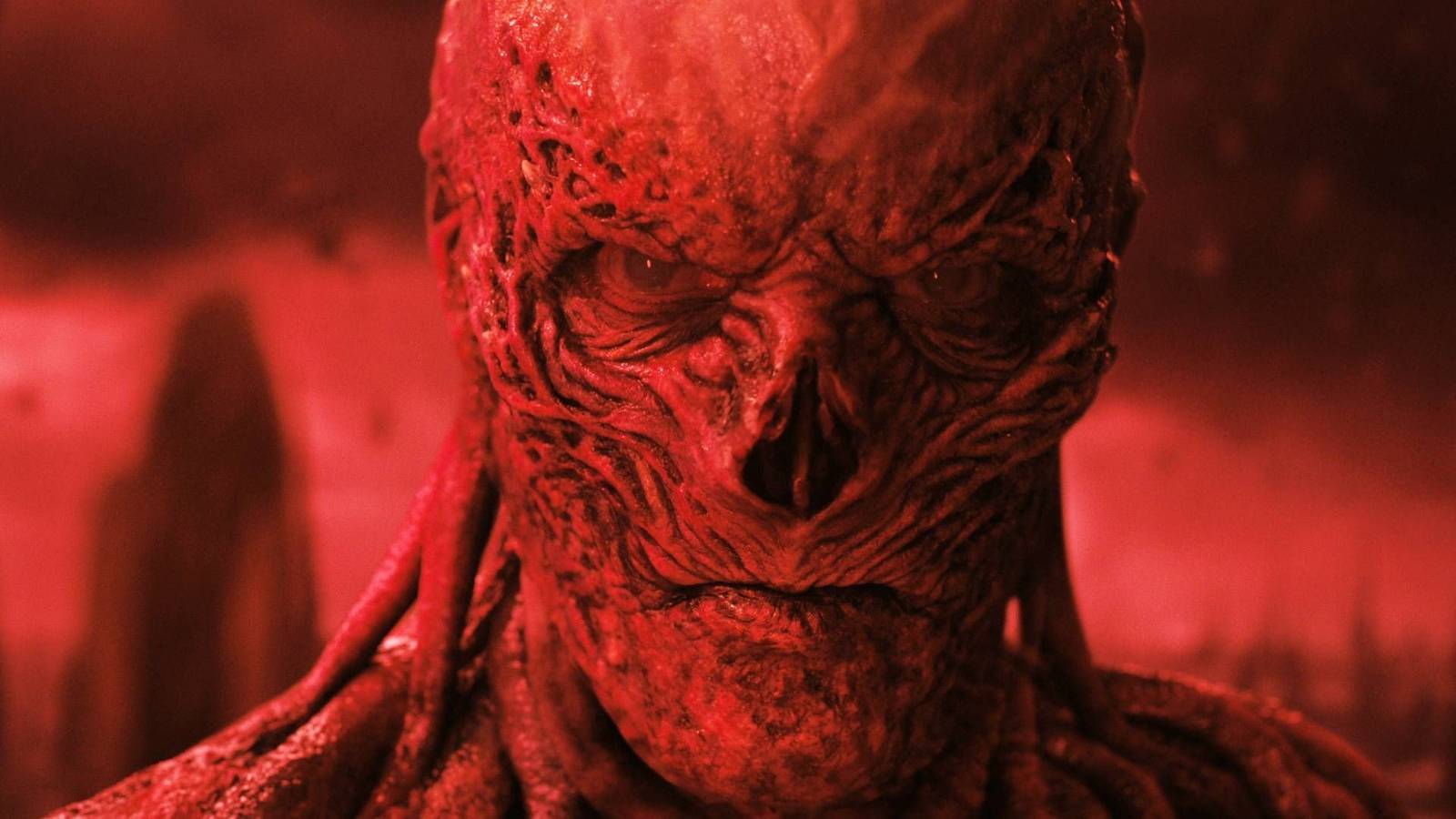Close-up of Vecna, angry, staring into the camera in Stranger Things