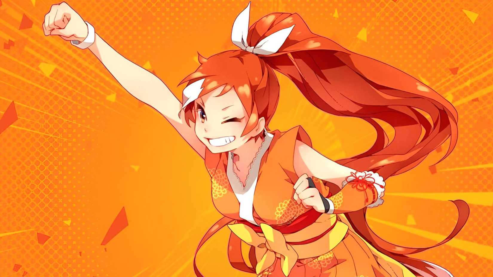 Crunchyroll Hime raising her fist in excitement