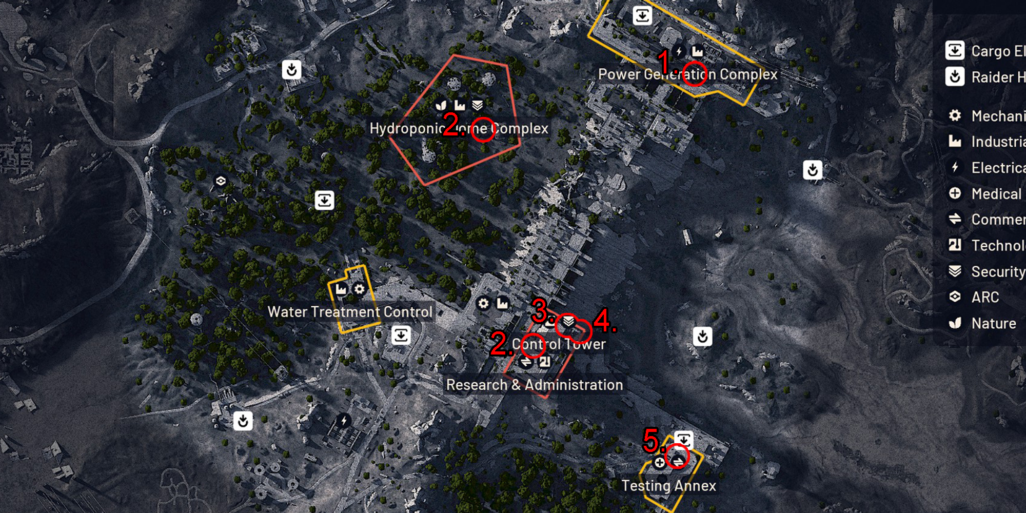Dam Battlegrounds Security Breach locations