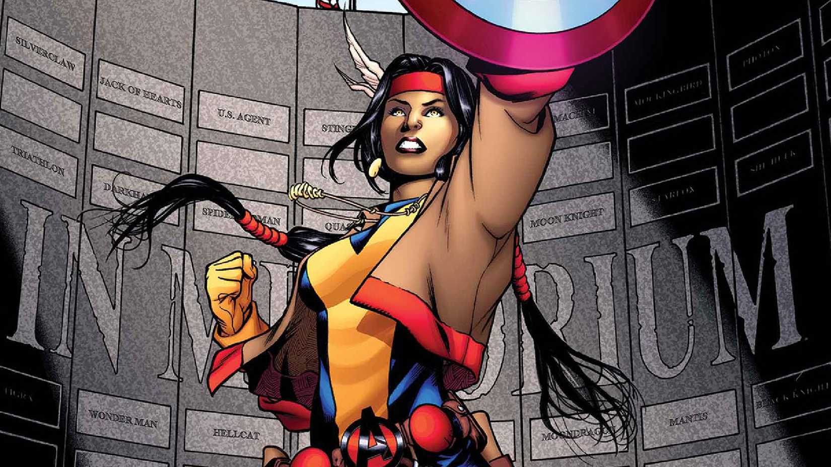 dani moonstar with captain america's shield