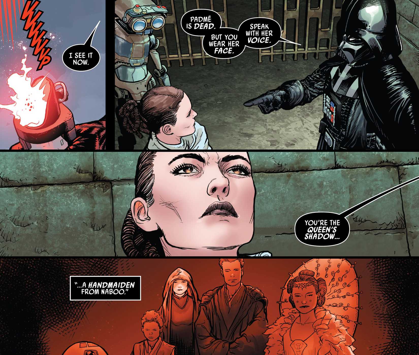 Darth Vader Meets Sabe The Handmaiden of Padme in Comic