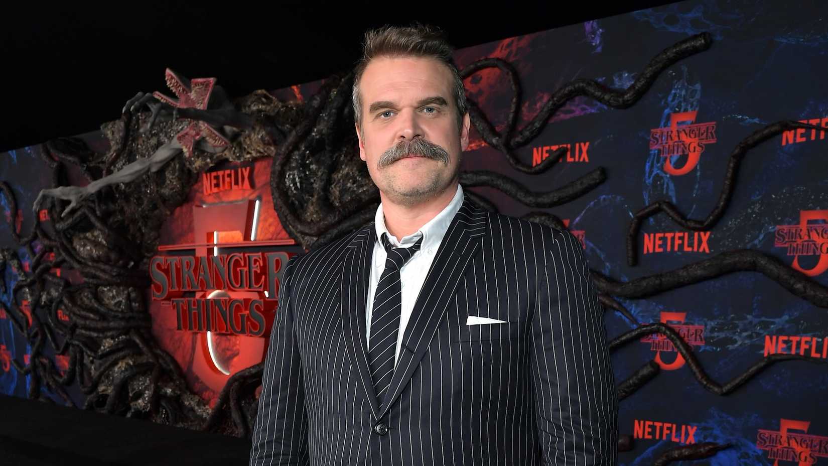 David Harbour na estreia da 5ª temporada de Stranger Things