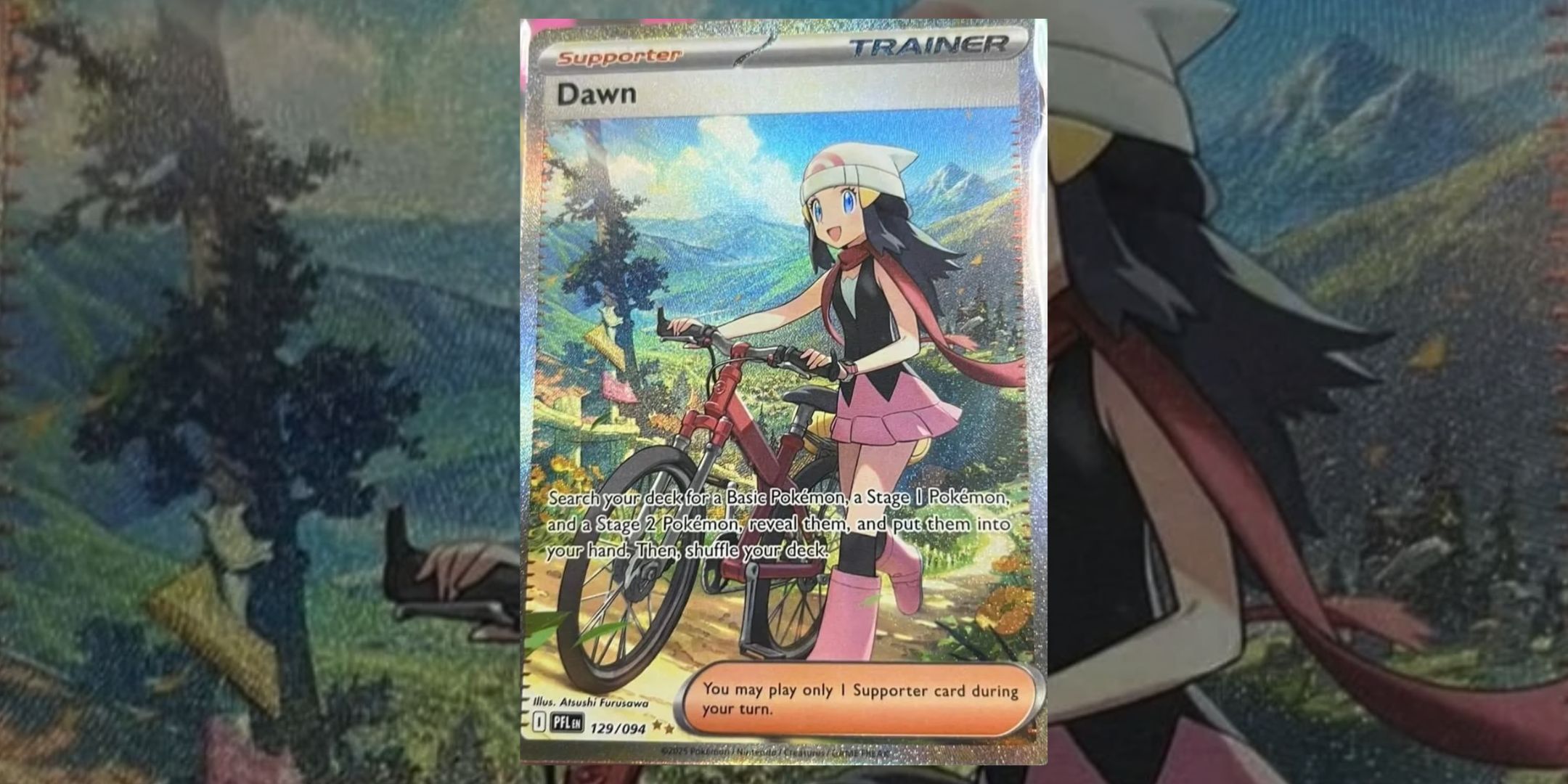 Dawn trainer card 129 from Pokemon Phantasmal Flames