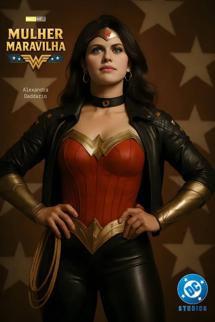 Arte conceitual de Alexandra Daddario como Mulher-Maravilha no novo DCU
