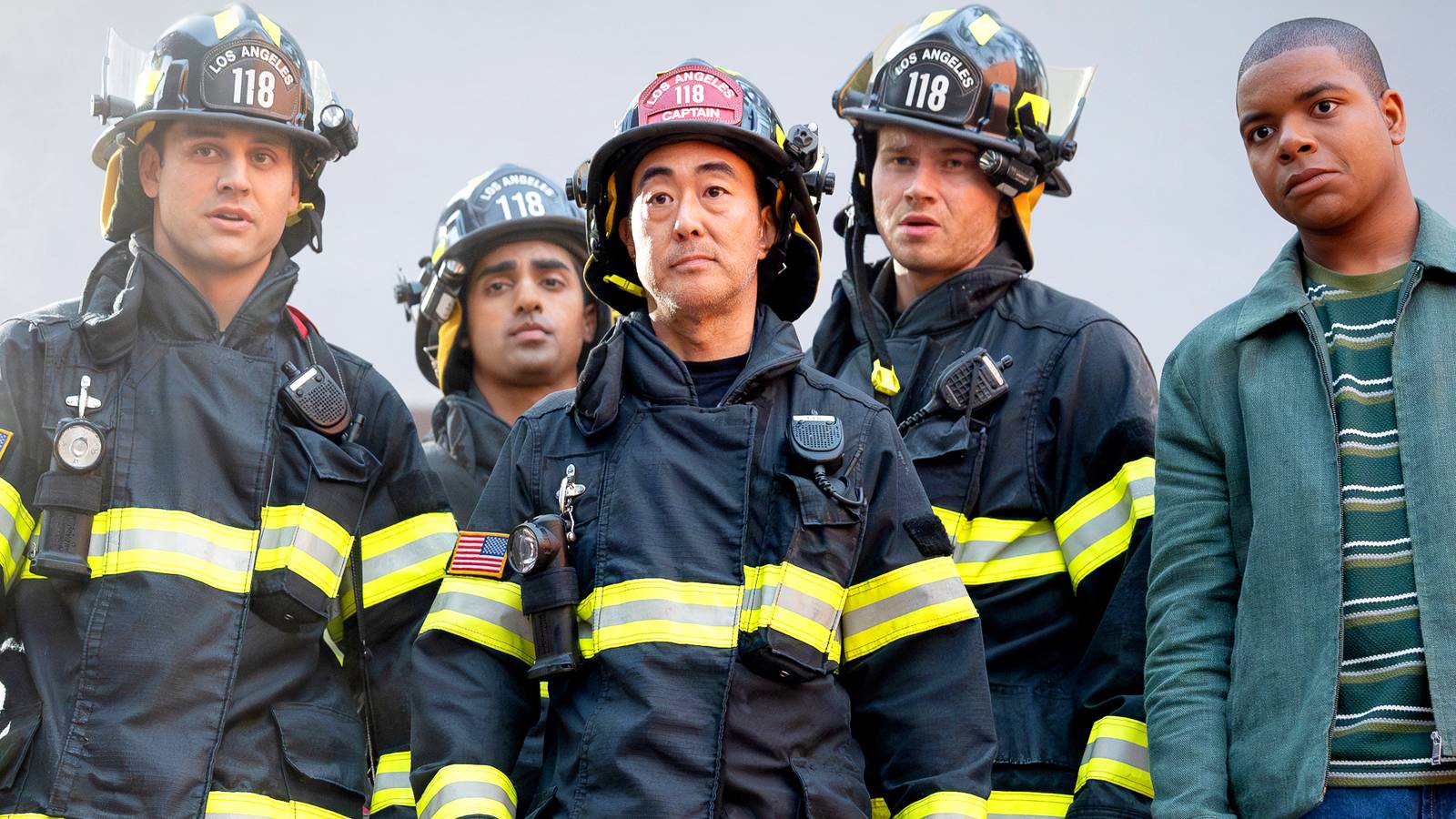 Eddie, Ravi, Chimney, Buck, and Harry in 9-1-1