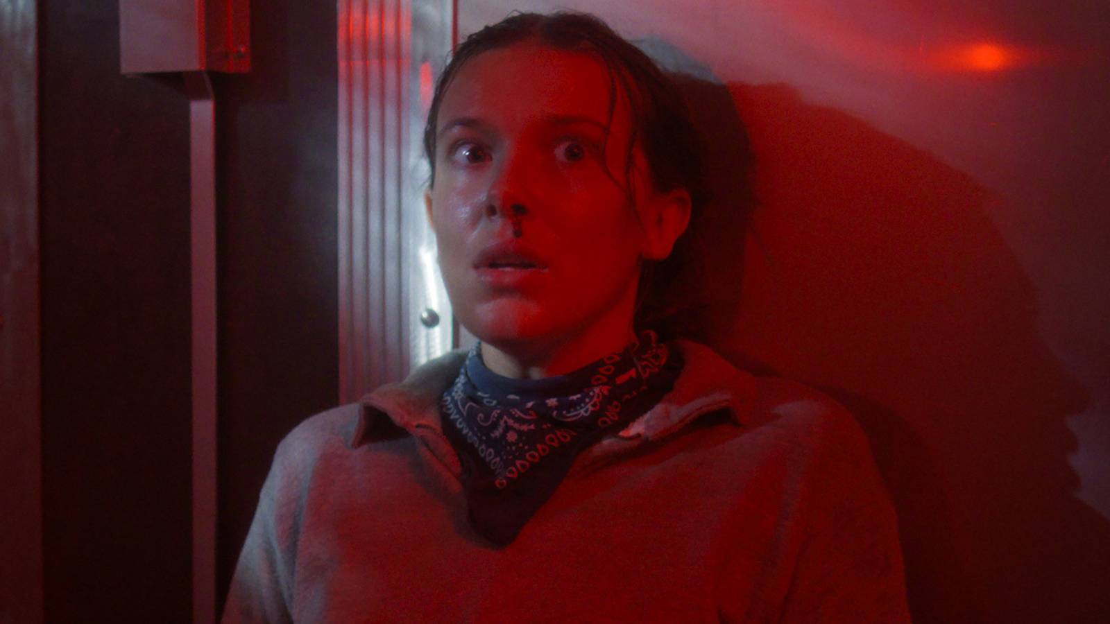 Eleven looks scared in Stranger Things season 5