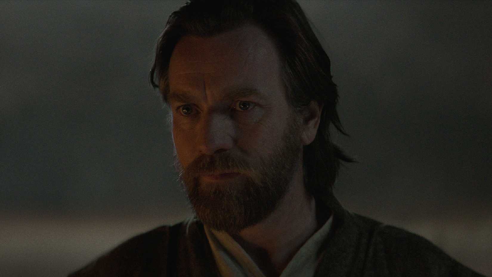 Ewan McGregor looking pensive as Obi-Wan Kenobi