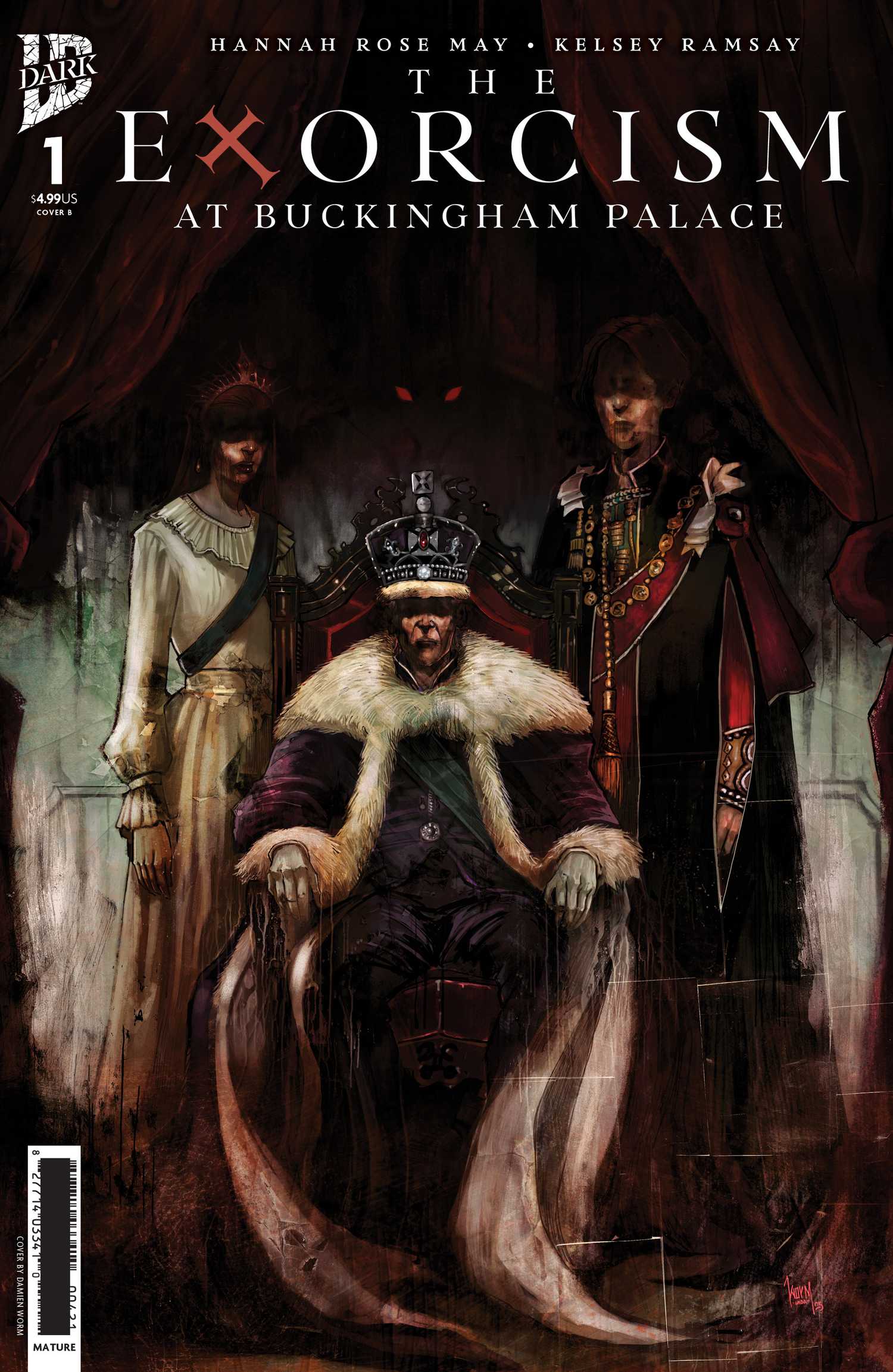 Exorcism at Buckingham Palace #1 Cover Art by Damien Worm