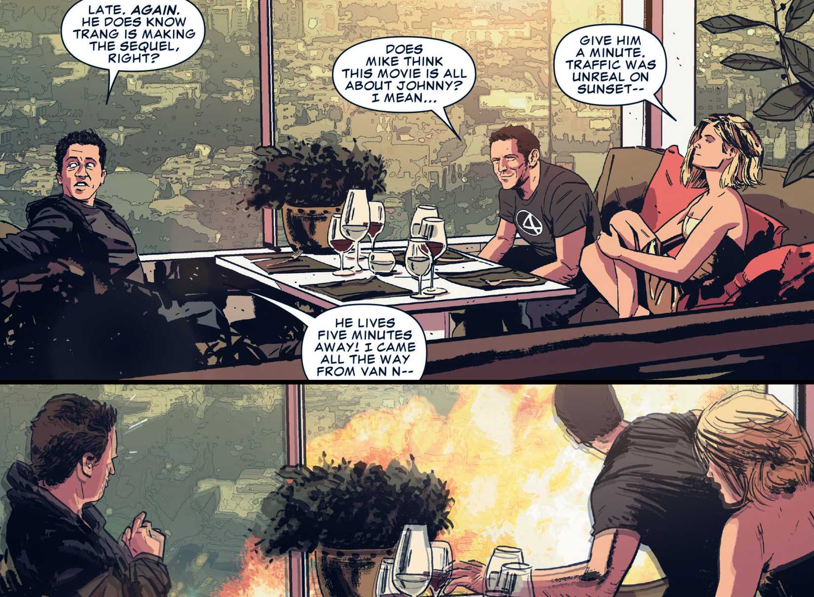 Fantastic Four Actors Miles Teller Jamie Bell and Kate Mara in Punisher Comic