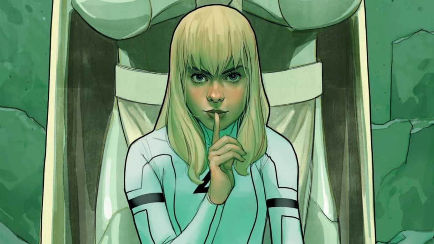 Valéria Richards em sua primeira aparição nos quadrinhos.