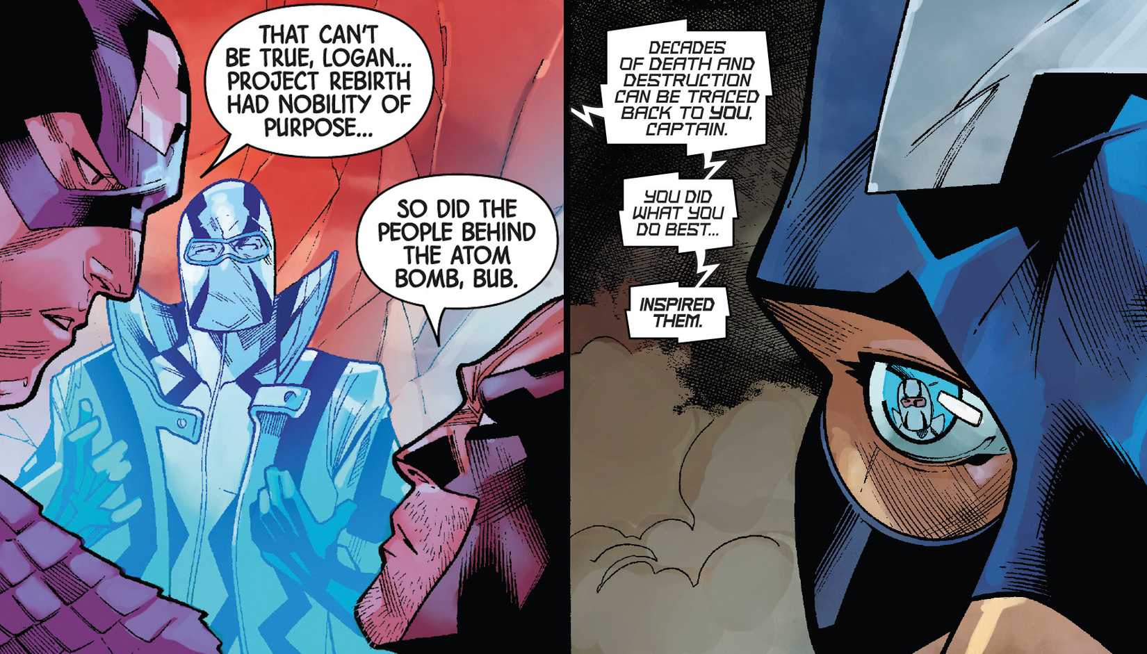 Fantomex Explains Weapon Plus To Captain America in Comic Art