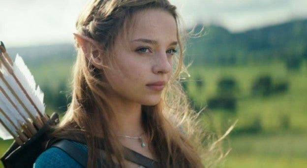 Close up of Zelda's face in Legend of Zelda live-action movie