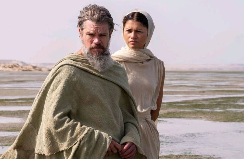 Zendaya with Matt Damon in The Odyssey