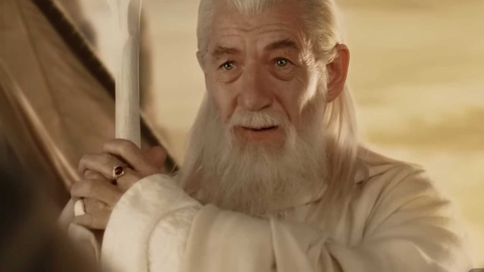 Gandalf wearing Narya in The Lord of the Rings