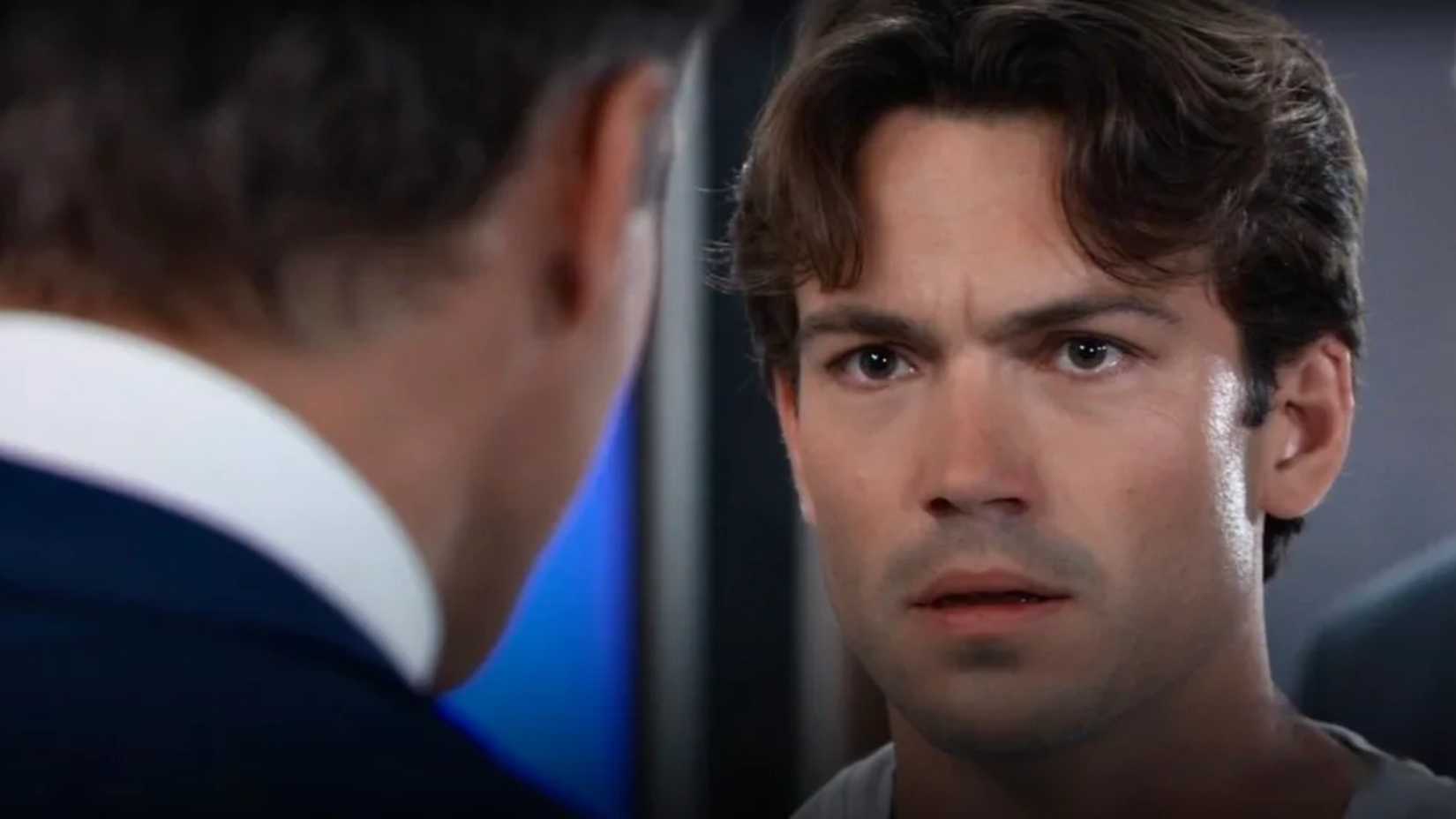 General Hospital's Cameron Mathison (Drew Cain) and Rory Gibson (Michael Corinthos) Arguing