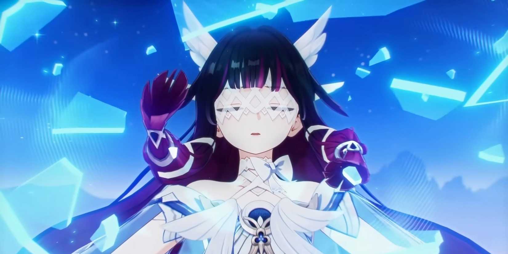 Release Date, Livestream Codes, New Character Linnea, Banners, Story Updates, & More 2 Blue glass breaks behind Columbina in Genshin Impact.