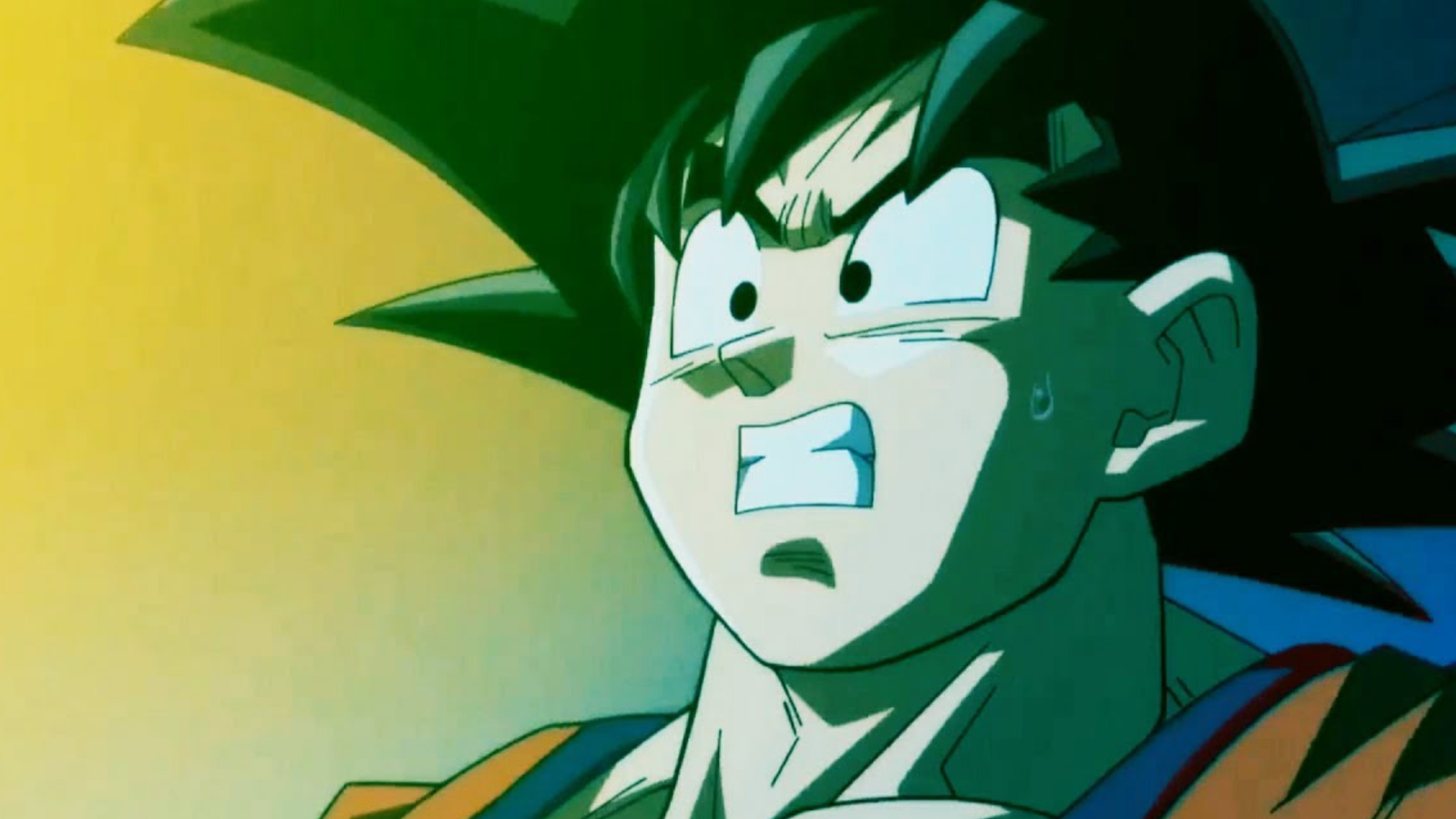 Goku looking shocked and disgusted - Dragon Ball anime image